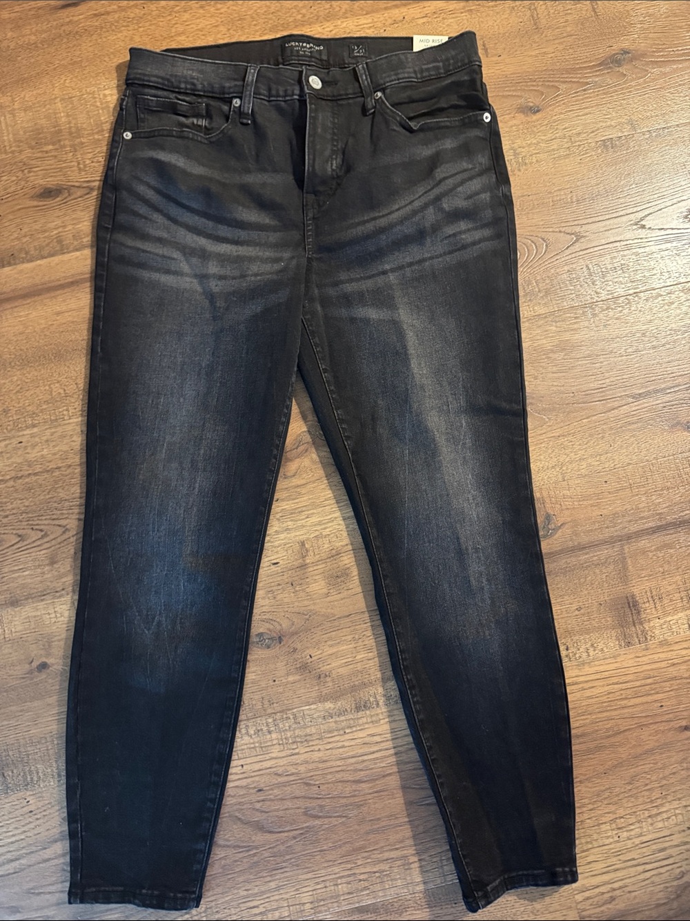Lucky Brand Black Washed Skinny Jeans